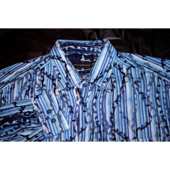 Jhane Barnes Mens Long Sleeve Button Front Shirt S - Picture 2 of 8